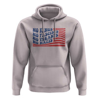 No Kings No Fascists Hoodie American Flag Patriotic Protest