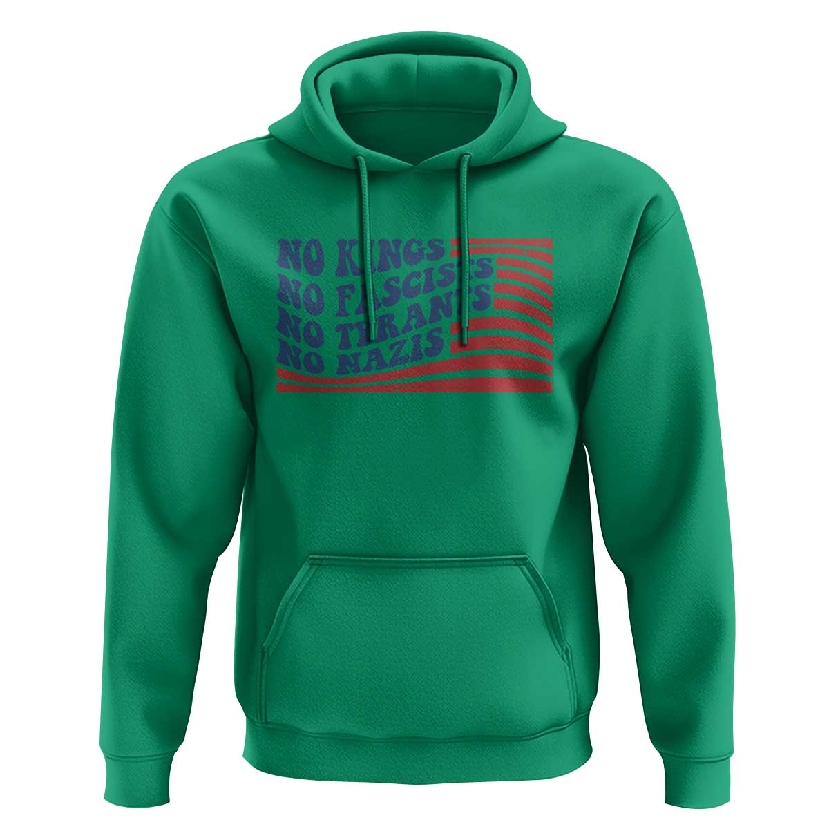 No Kings No Fascists Hoodie American Flag Patriotic Protest