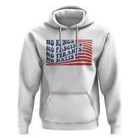No Kings No Fascists Hoodie American Flag Patriotic Protest
