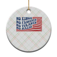 No Kings No Fascists Ceramic Ornament American Flag Patriotic Protest