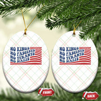 No Kings No Fascists Ceramic Ornament American Flag Patriotic Protest