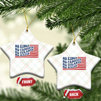 No Kings No Fascists Ceramic Ornament American Flag Patriotic Protest