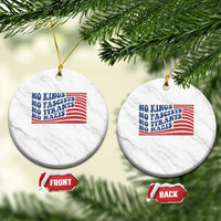 No Kings No Fascists Ceramic Ornament American Flag Patriotic Protest