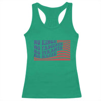 No Kings No Fascists Racerback Tank Top American Flag Patriotic Protest
