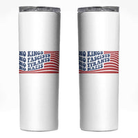 No Kings No Fascists Skinny Tumbler American Flag Patriotic Protest