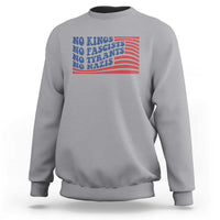 No Kings No Fascists Sweatshirt American Flag Patriotic Protest