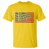 No Kings No Fascists T Shirt American Flag Patriotic Protest