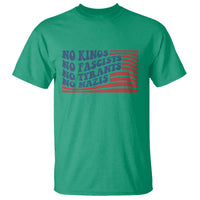 No Kings No Fascists T Shirt American Flag Patriotic Protest