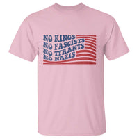 No Kings No Fascists T Shirt American Flag Patriotic Protest