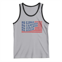 No Kings No Fascists Tank Top American Flag Patriotic Protest