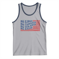 No Kings No Fascists Tank Top American Flag Patriotic Protest