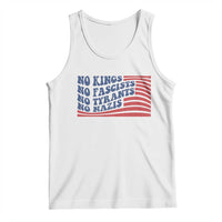 No Kings No Fascists Tank Top American Flag Patriotic Protest