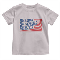 No Kings No Fascists Toddler T Shirt American Flag Patriotic Protest