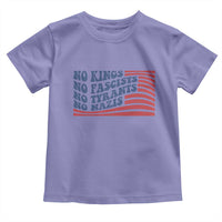 No Kings No Fascists Toddler T Shirt American Flag Patriotic Protest