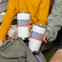 No Kings No Fascists Tumbler Cup American Flag Patriotic Protest