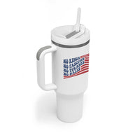 No Kings No Fascists Tumbler With Handle American Flag Patriotic Protest