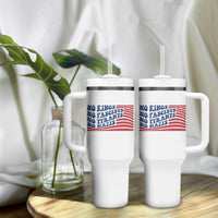 No Kings No Fascists Tumbler With Handle American Flag Patriotic Protest