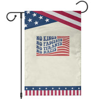 No Kings No Fascists Garden Flag American Flag Patriotic Protest