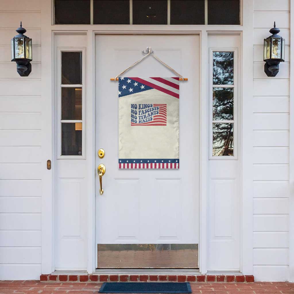 No Kings No Fascists Garden Flag American Flag Patriotic Protest