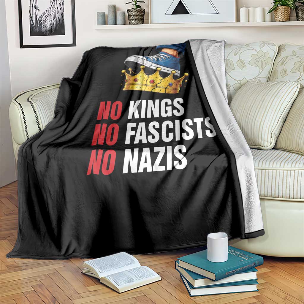 No Kings No Fascists No Nazis Throw Blanket Anti Authoritarian Protest