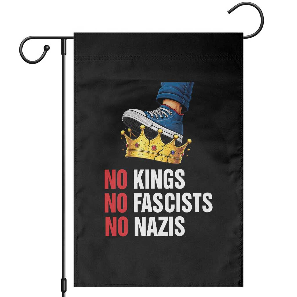 No Kings No Fascists No Nazis Garden Flag Anti Authoritarian Protest