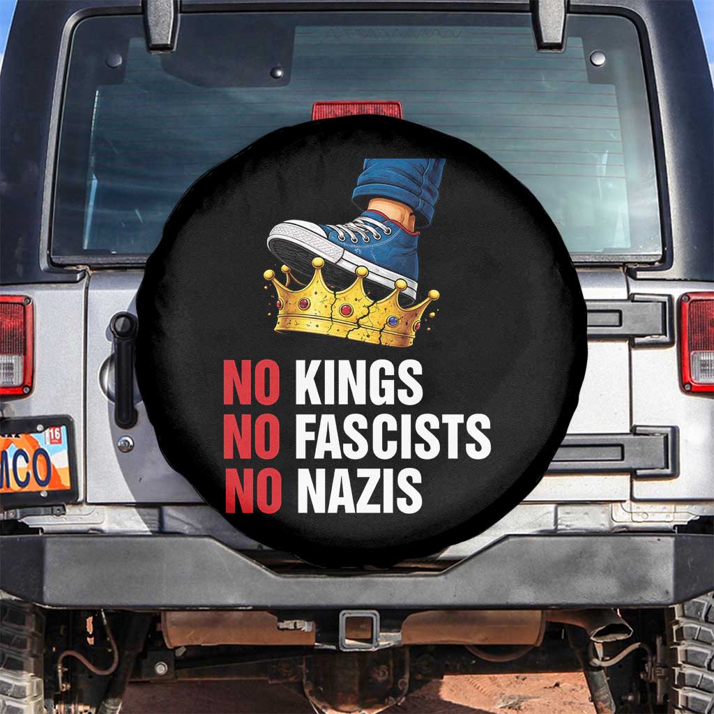 No Kings No Fascists No Nazis Spare Tire Cover Anti Authoritarian Protest