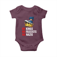 No Kings No Fascists No Nazis Baby Onesie Anti Authoritarian Protest