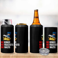 No Kings No Fascists No Nazis 4 in 1 Can Cooler Tumbler Anti Authoritarian Protest