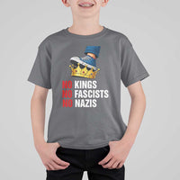 No Kings No Fascists No Nazis T Shirt For Kid Anti Authoritarian Protest