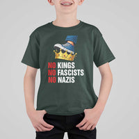 No Kings No Fascists No Nazis T Shirt For Kid Anti Authoritarian Protest