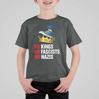 No Kings No Fascists No Nazis T Shirt For Kid Anti Authoritarian Protest