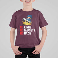 No Kings No Fascists No Nazis T Shirt For Kid Anti Authoritarian Protest