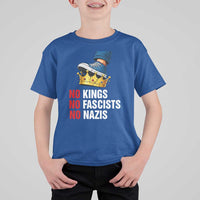 No Kings No Fascists No Nazis T Shirt For Kid Anti Authoritarian Protest