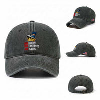 No Kings No Fascists No Nazis Washed Cotton Baseball Cap Anti Authoritarian Protest
