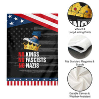 No Kings No Fascists No Nazis Garden Flag Anti Authoritarian Protest