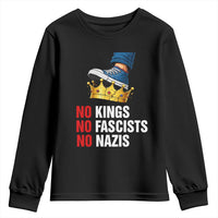 No Kings No Fascists No Nazis Youth Sweatshirt Anti Authoritarian Protest