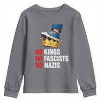 No Kings No Fascists No Nazis Youth Sweatshirt Anti Authoritarian Protest