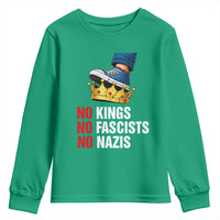 No Kings No Fascists No Nazis Youth Sweatshirt Anti Authoritarian Protest