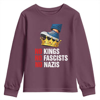 No Kings No Fascists No Nazis Youth Sweatshirt Anti Authoritarian Protest