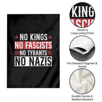 No Kings No Fascists No Nazis Garden Flag Patriotic Political