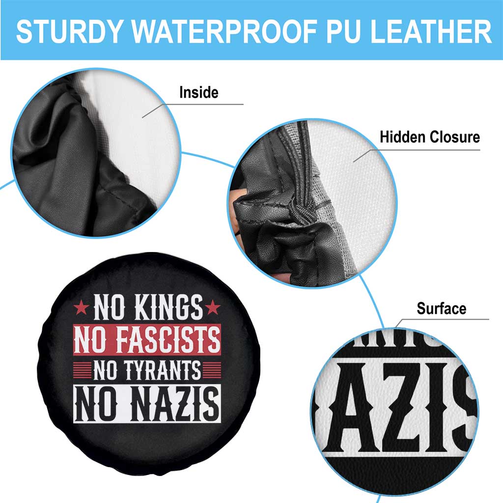 No Kings No Fascists No Nazis Spare Tire Cover Patriotic Political