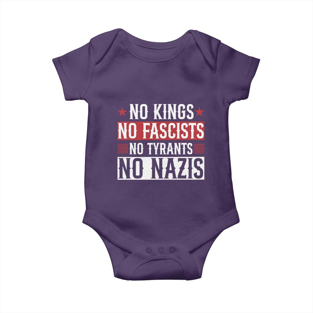 No Kings No Fascists No Nazis Baby Onesie Patriotic Political