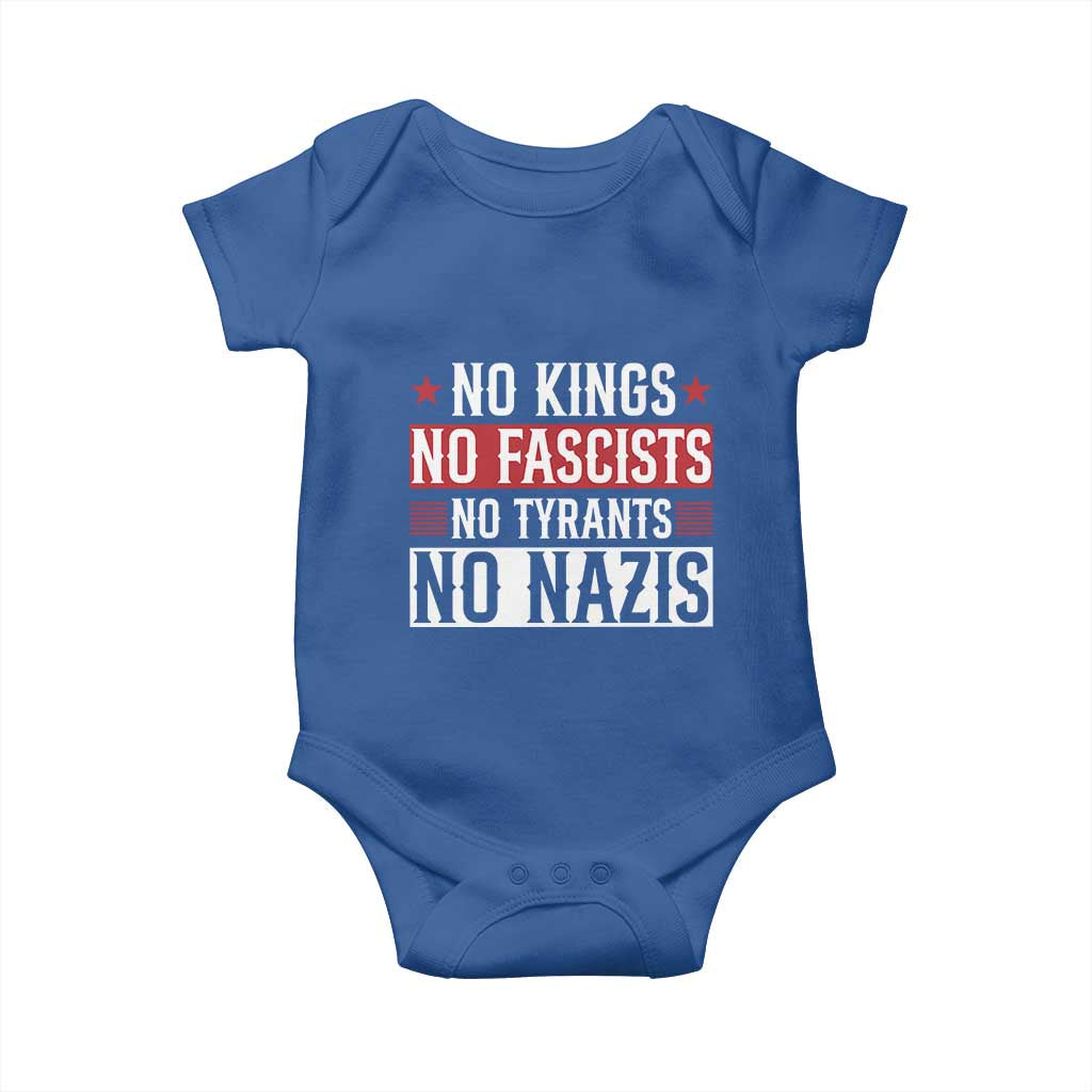 No Kings No Fascists No Nazis Baby Onesie Patriotic Political