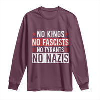 No Kings No Fascists No Nazis Long Sleeve Shirt Patriotic Political