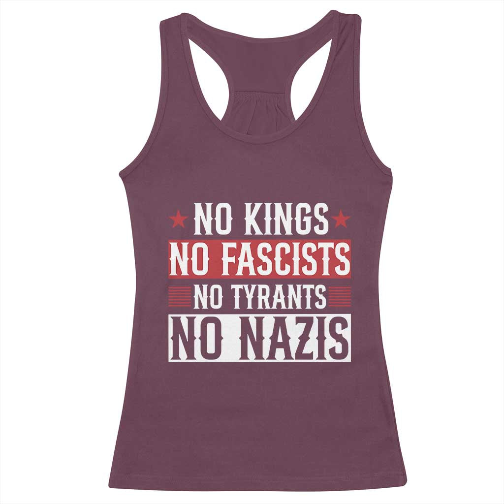 No Kings No Fascists No Nazis Racerback Tank Top Patriotic Political