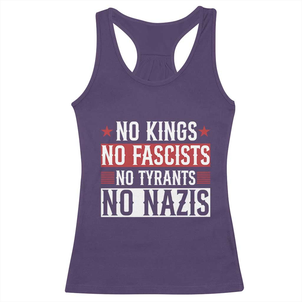 No Kings No Fascists No Nazis Racerback Tank Top Patriotic Political