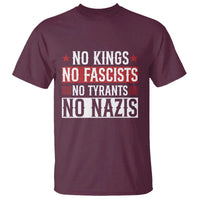 No Kings No Fascists No Nazis T Shirt Patriotic Political