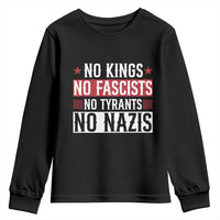 No Kings No Fascists No Nazis Youth Sweatshirt Patriotic Political