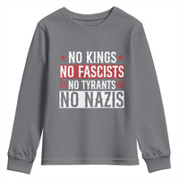 No Kings No Fascists No Nazis Youth Sweatshirt Patriotic Political