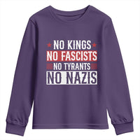 No Kings No Fascists No Nazis Youth Sweatshirt Patriotic Political